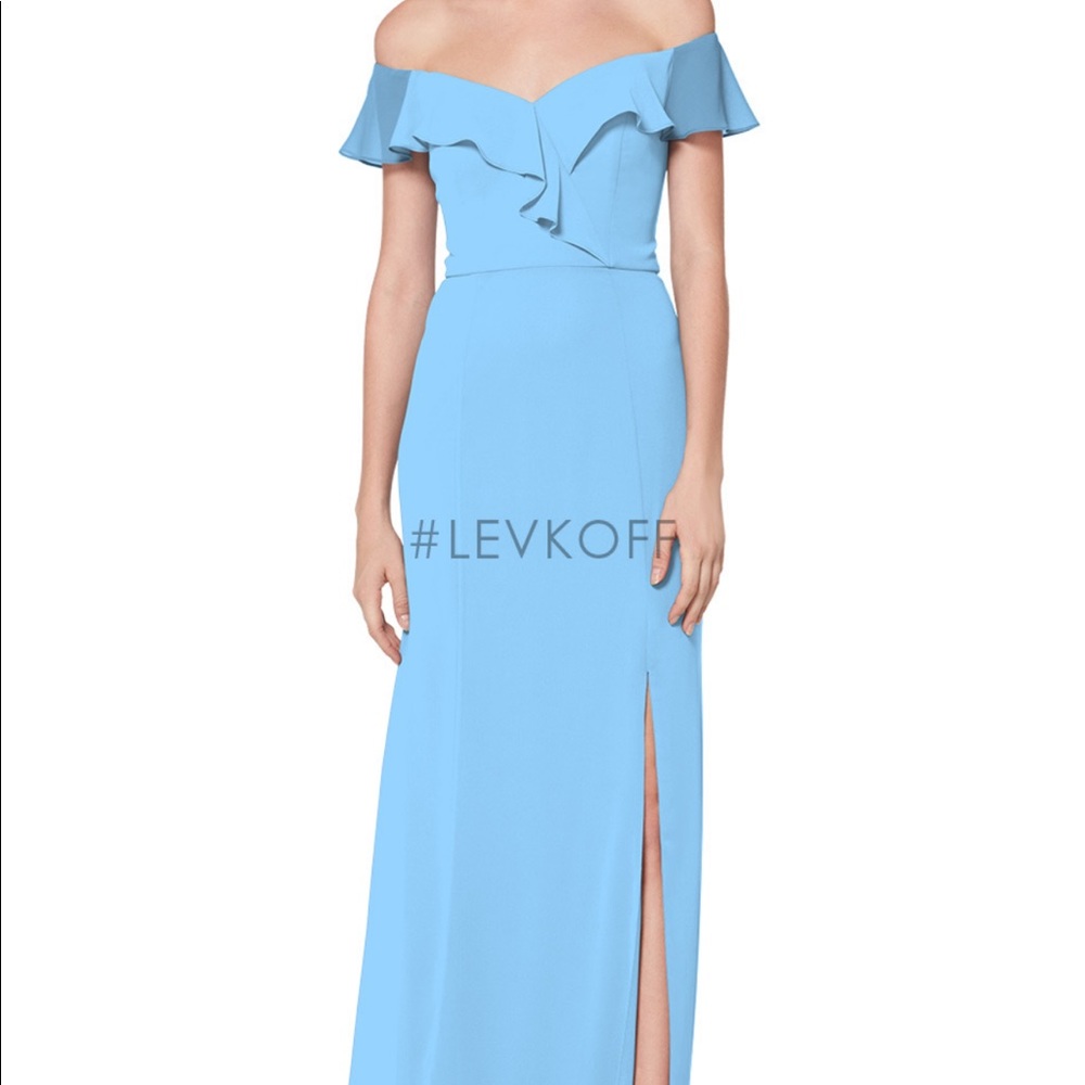 Levkoff Light Blue Formal Gown